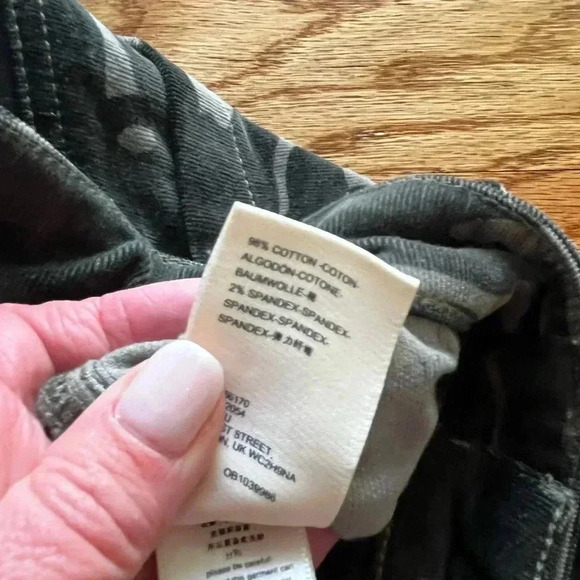 Anthropologie Pilcro and Letterpress high rise skinny, camo corduroy pants sz 27 - Picture 9 of 11